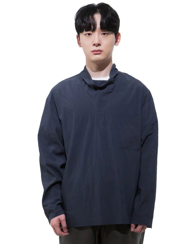 MAGNOLIA（マグノリア）の「モックネックシャツ-NAVY （送料込）- WooStore（Tops）」