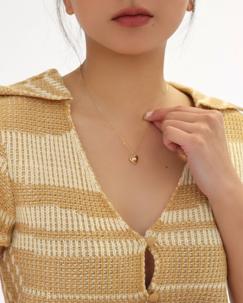 Love sqaure necklace_ basic ver