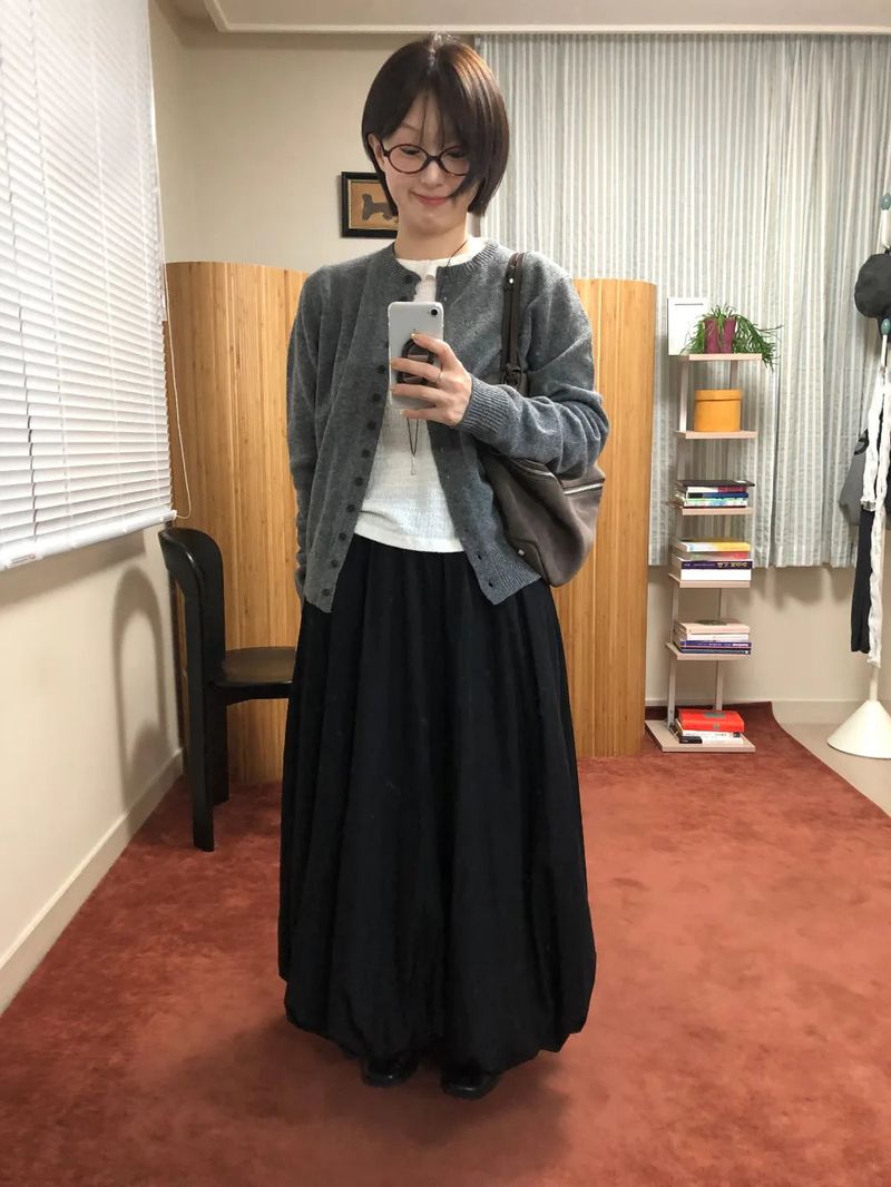 Button wool cardigan