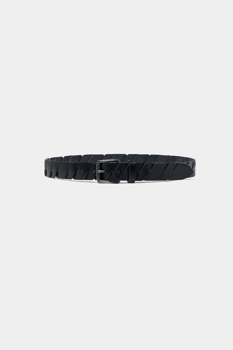 Cut-Off Full Grain Leather Belt (Black)