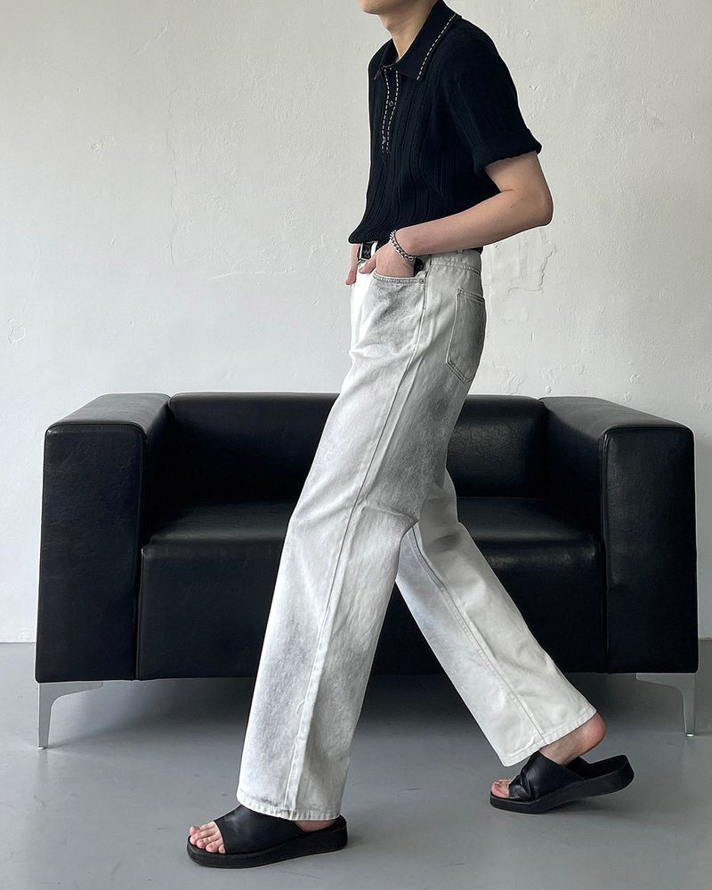 TR2435 Dirty White Jeans (XS ~L)