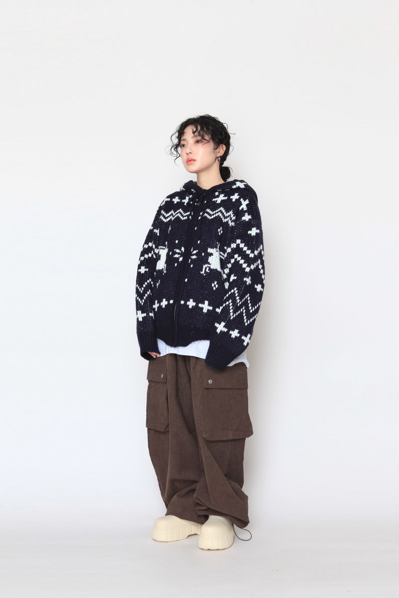 Corduroy Snap Cargo Pants