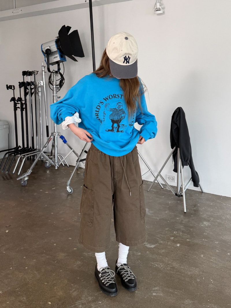 zipper bermuda cargo pants