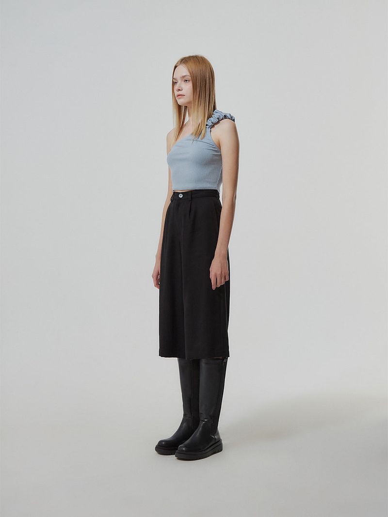 UNBALANCED WRINKLE TOP_SKY BLUE