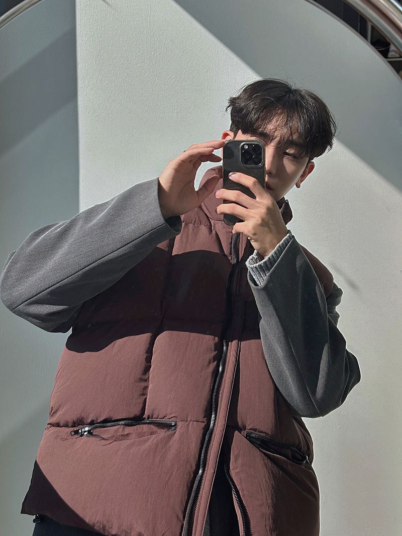 Mentee Quilting Duck Down Vest (3color)