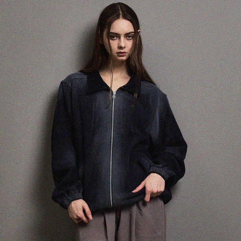 FFEFFSTUDIO（フェフスタジオ）の「Vintage washed wool half zip up jacket (Navy)（Jackets/Outerwear）」