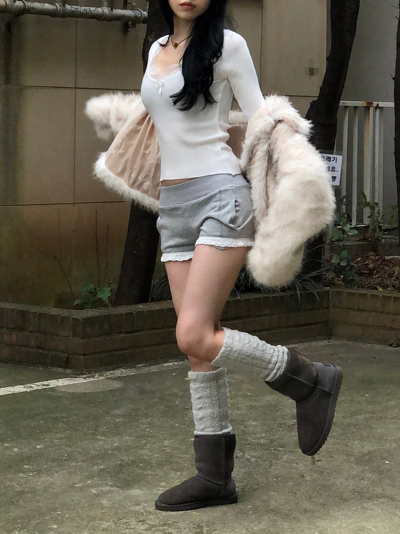 Gray Micro Mini Shorts