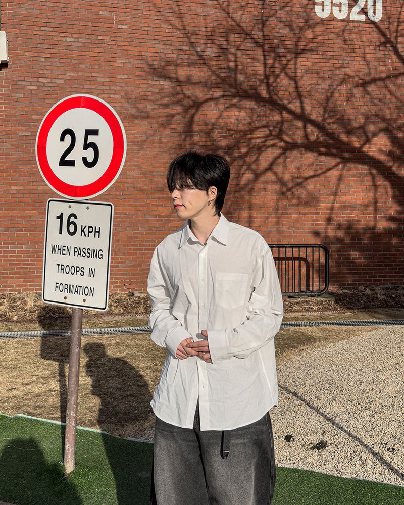 Formal Cotton Washed Oversized Shirt