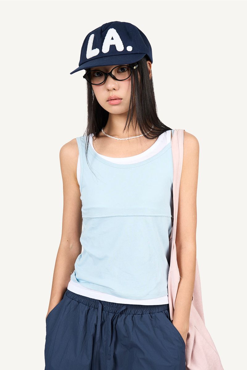 LA Boucle Lettering Flat Ball Cap