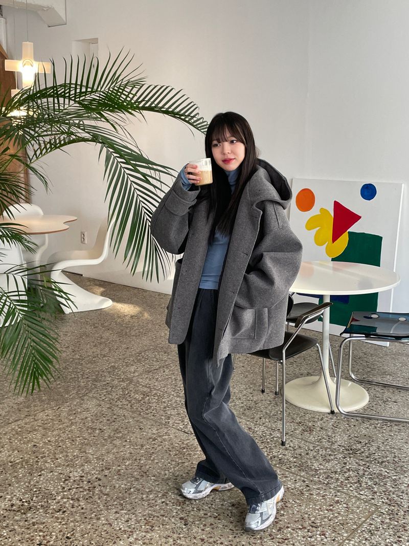 Vintage brush wide pants