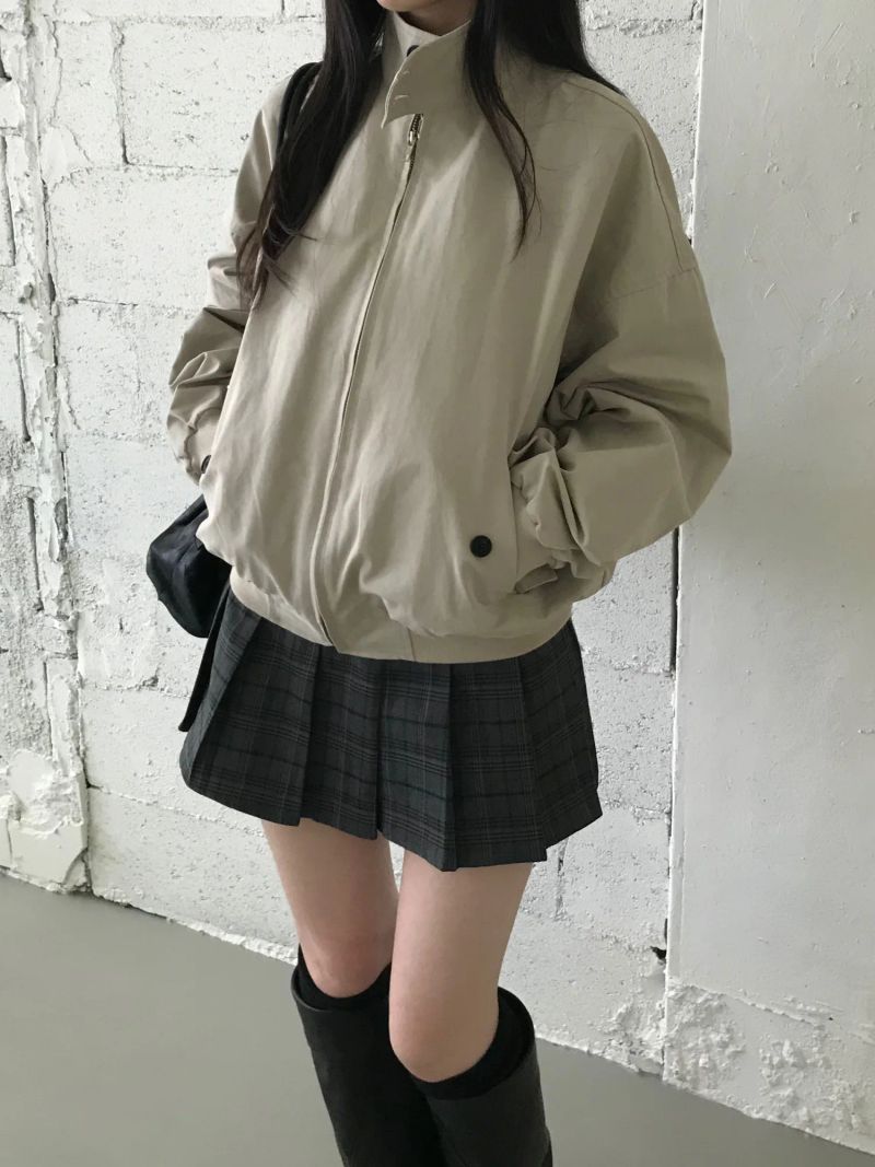 Kona Check Pleated Mini Skirt (one color)