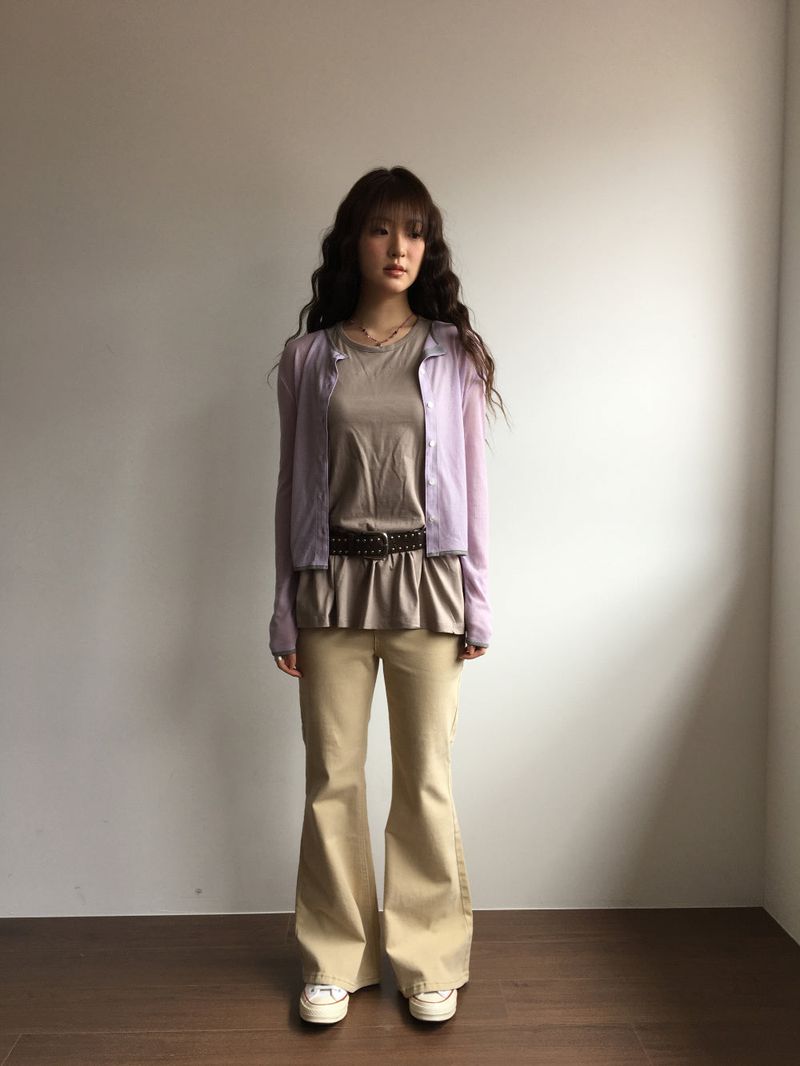 [SET]Arden bootcut pants + belt (3color)