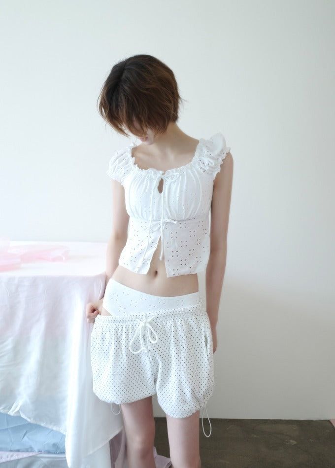 myorang（ミョラン）の「[summer item] フレールパンチングビキニ（Swimwear）」