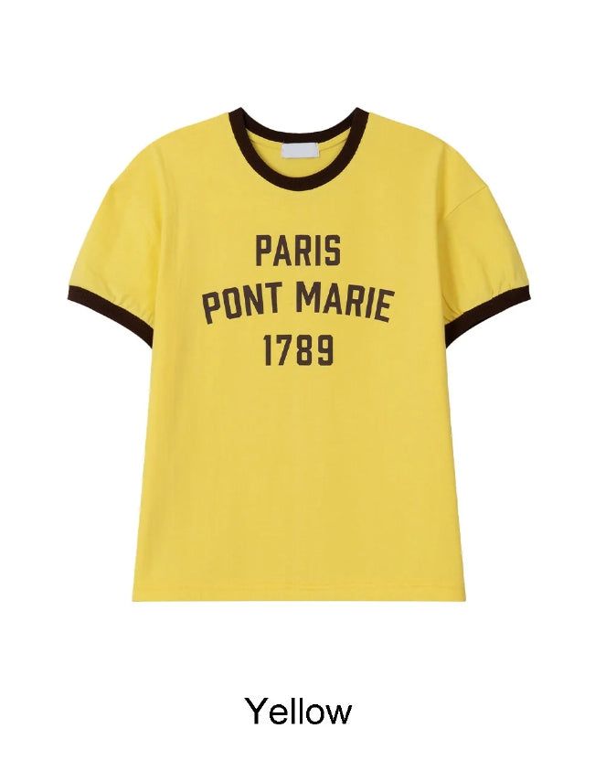 Heize Paris Ringer Short Sleeve Tee