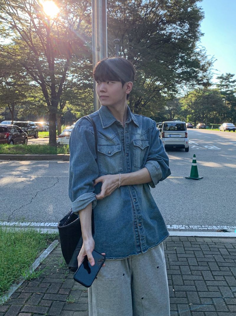 St Weston brush denim shirts