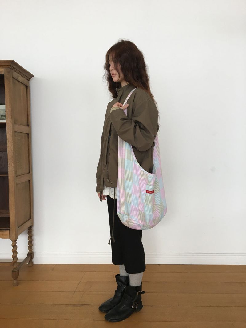 YWD パッチワーククロスボディーバッグ (2color)