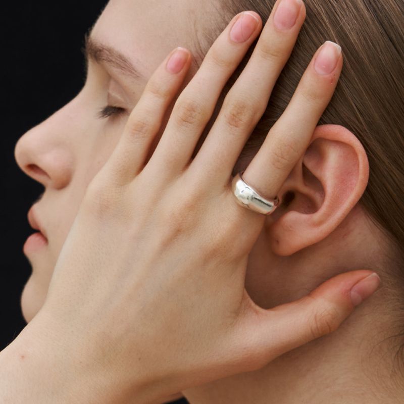 LUMP OF WATER RING 002 (SILVER)