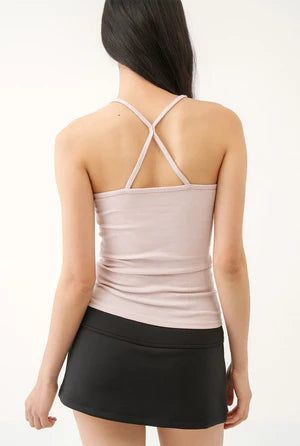 【即日発送】Jewel cross back tank top - pink 