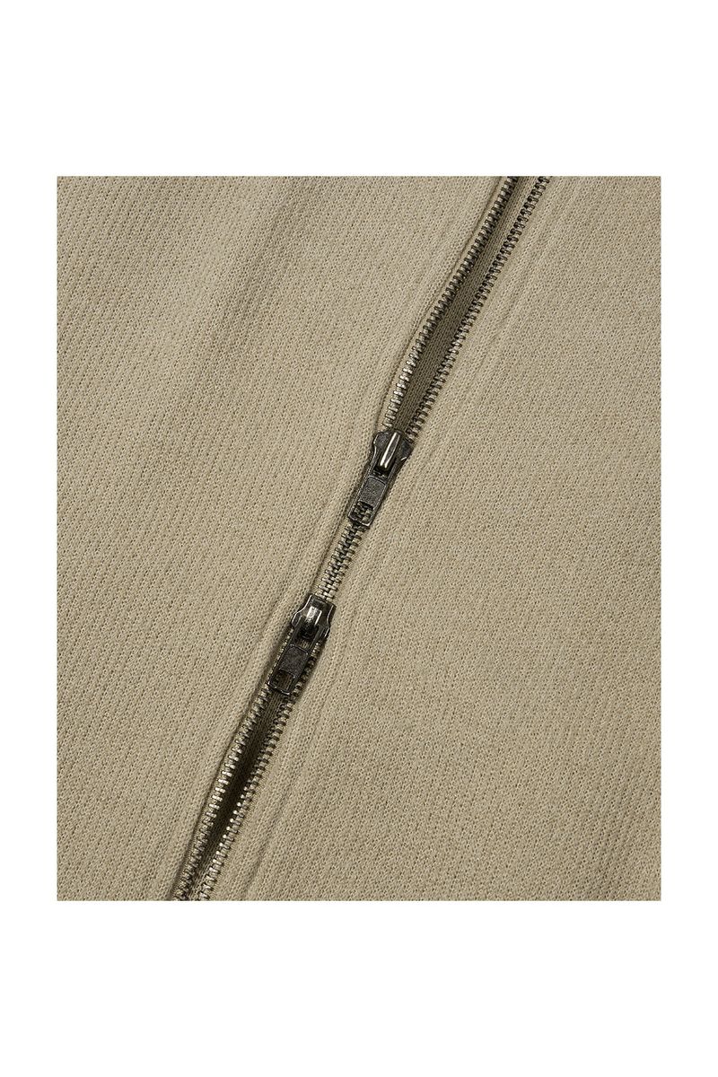 (BASE) MONO KNIT ZIP UP (BEIGE)