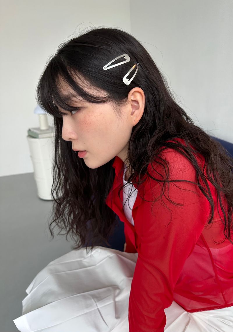matt hair snaps - triangle (2pcs)