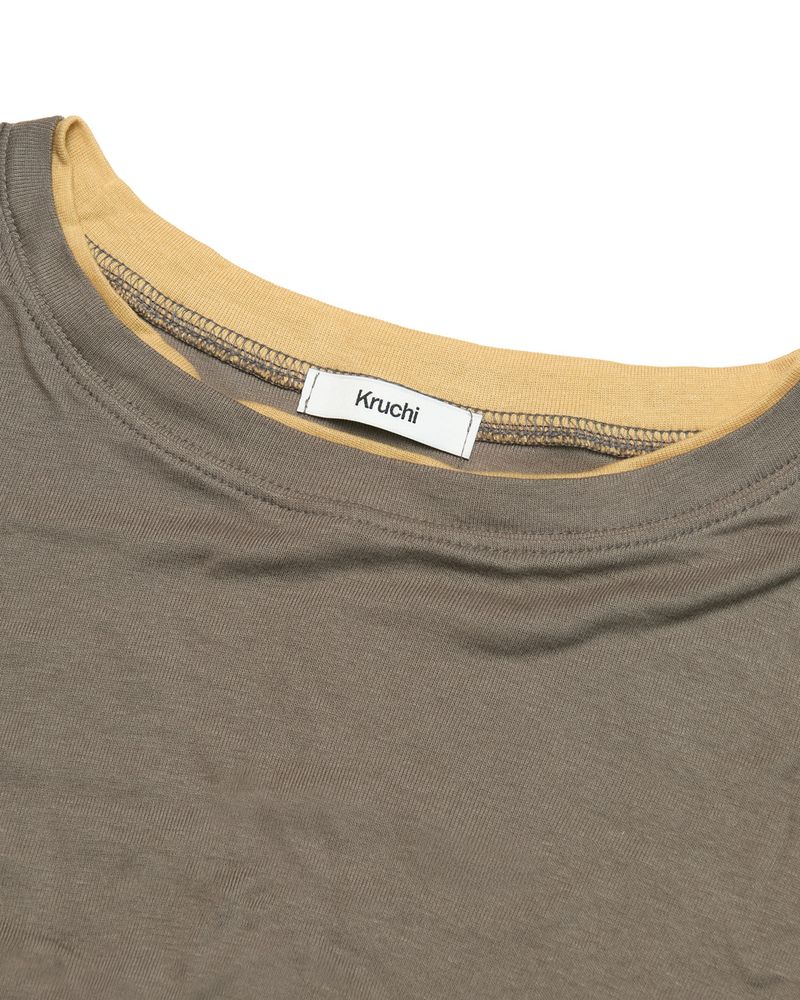Shirring Layered Top (MOCHA) 