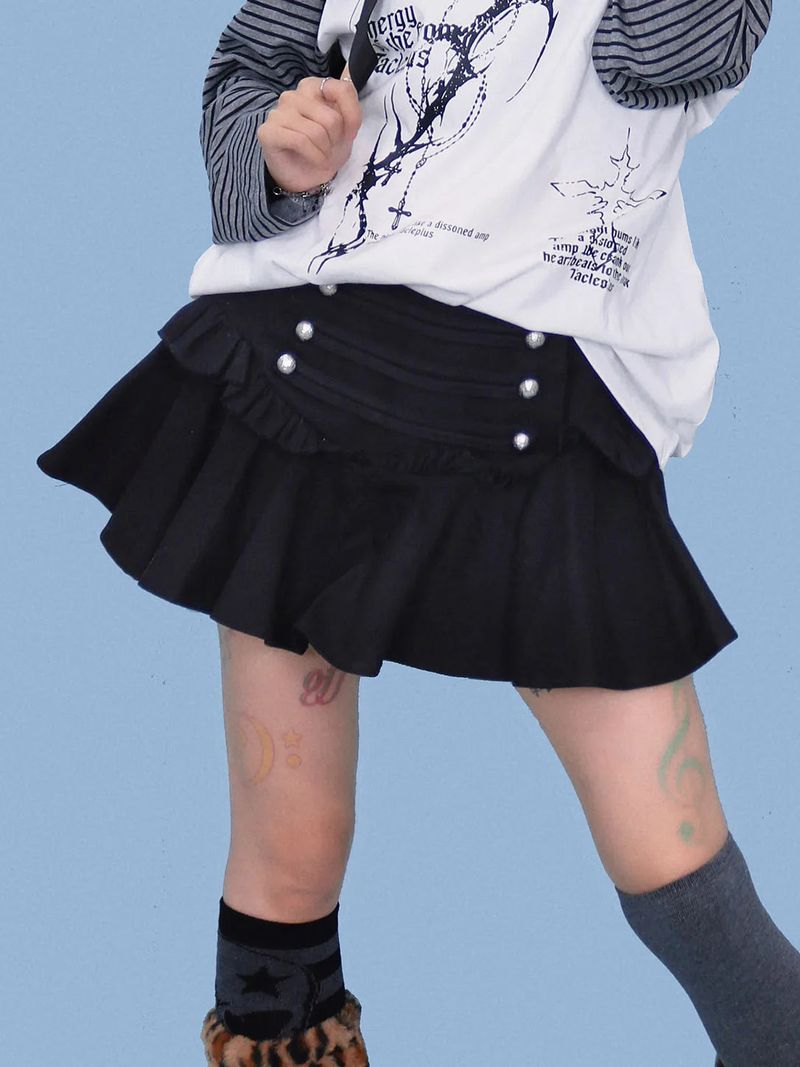 napoleon button frill skirt (속바지)