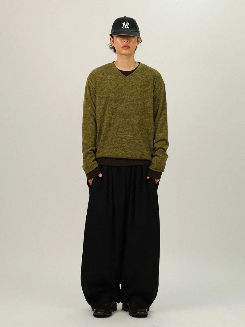 TG Basic Heather V-Neck Knit