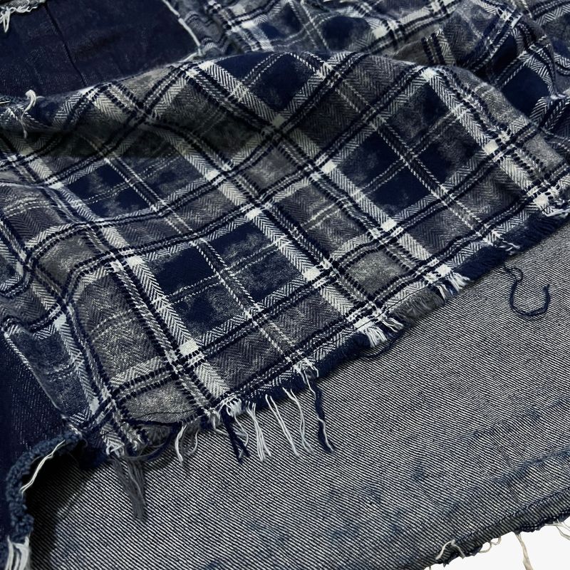 grunge burner check shirt_blue