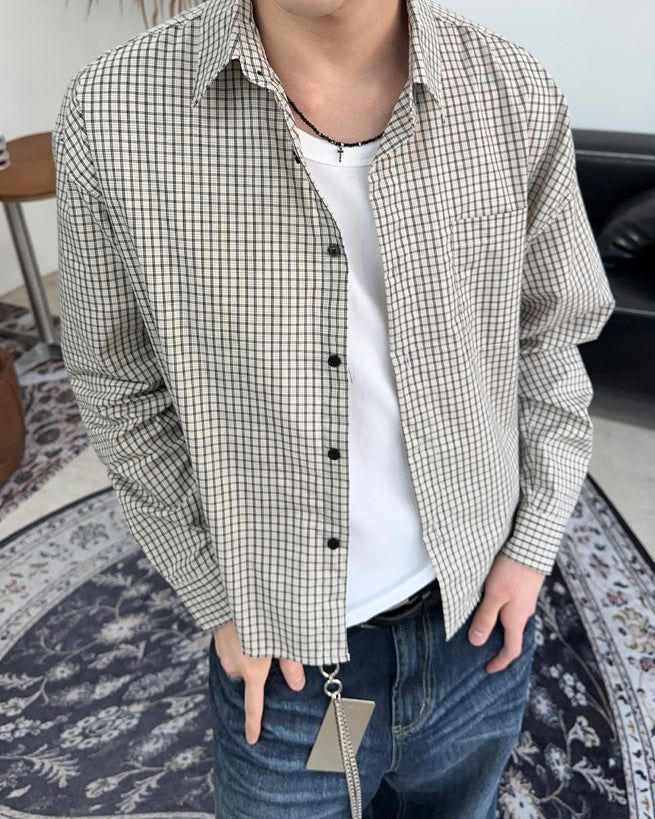 Tinead Crop Check Shirt