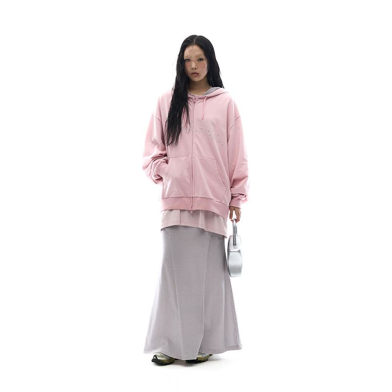 ojos（オホス）の「Side Panel Mermaid Maxi Skirt / Pink（Skirts）」