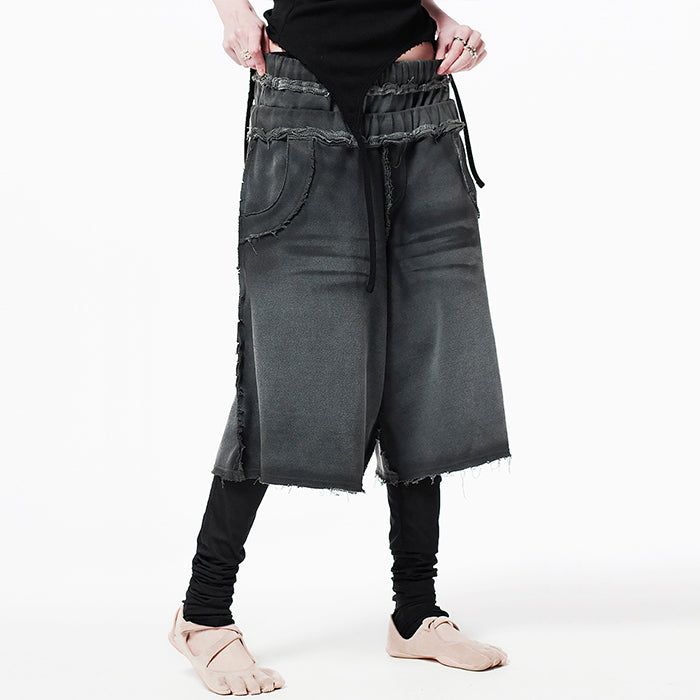 Double Waistband Brushed Shorts