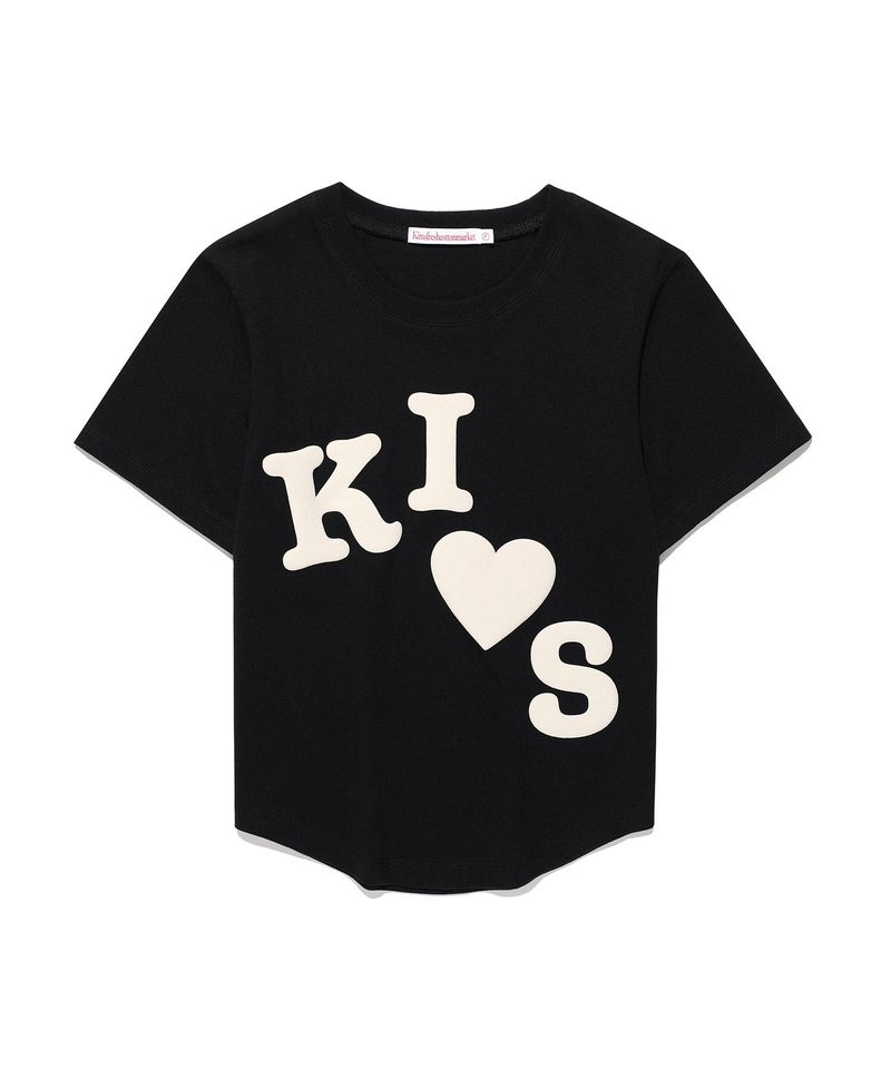 Kims Fresh Cotton Market(キムス フレッシュ コットン マーケット)の「メッシーキスロゴT Black(トップス)」