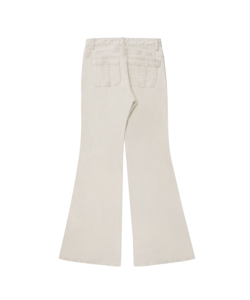 BUTTON POCKET BOOTCUT PT SAND RAW