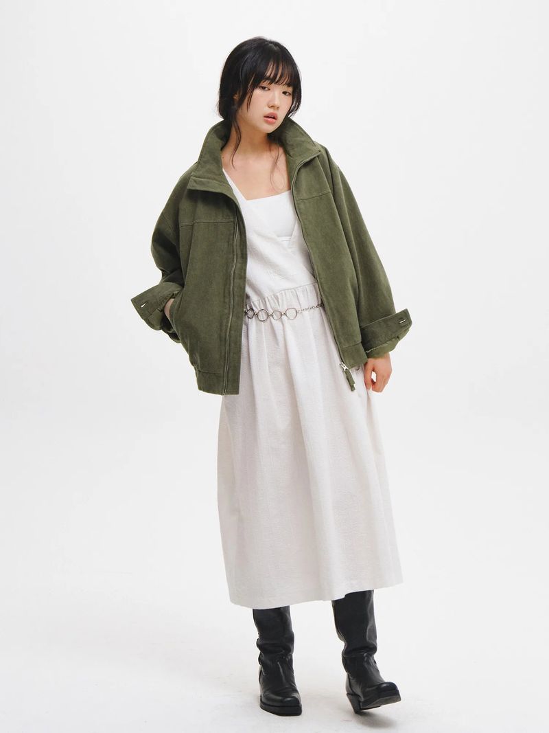 VINTAGE WASHED COTTON BLOUSON JUMPER