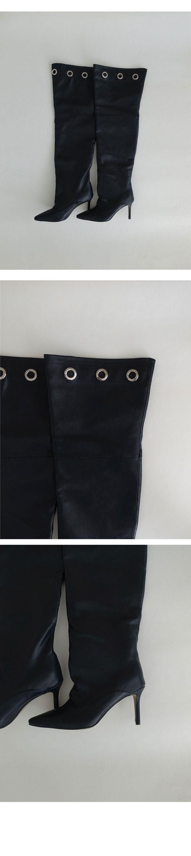 PUNCHING EYELET KNEE HIGH BOOTS