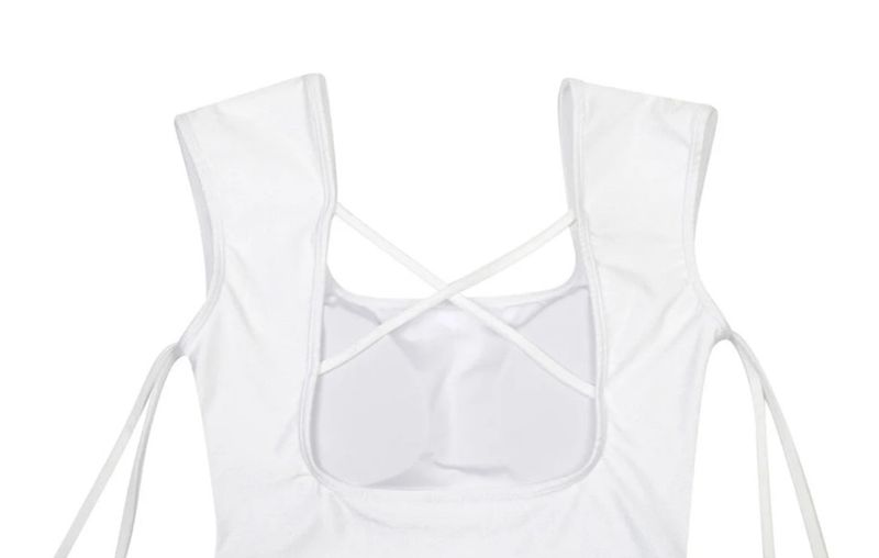 DEW COWL SWIMSUIT white
