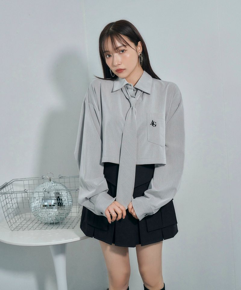 ANDGEEBEE（アンジービー）の「ネクタイセットシャツ（Tops）」
