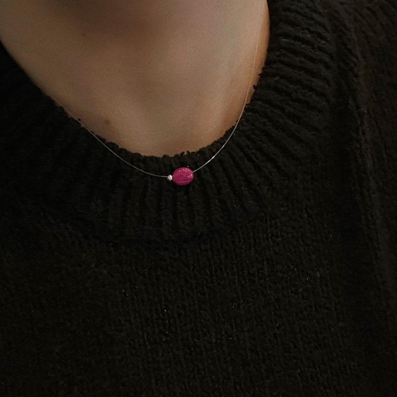 Nude Gemstone Necklace (5color)