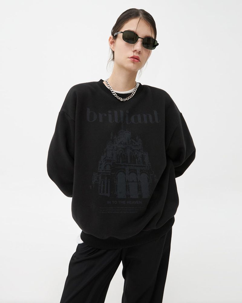 NCOVER(エンカバー)の「BRILLIANT CASTLE SWEATSHIRT-BLACK(Tops)」