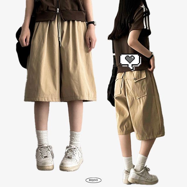 Fine Back Pocket Banding Bermuda Shorts