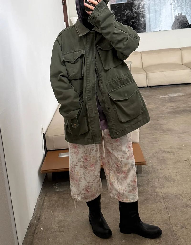 floral sweat crop pants