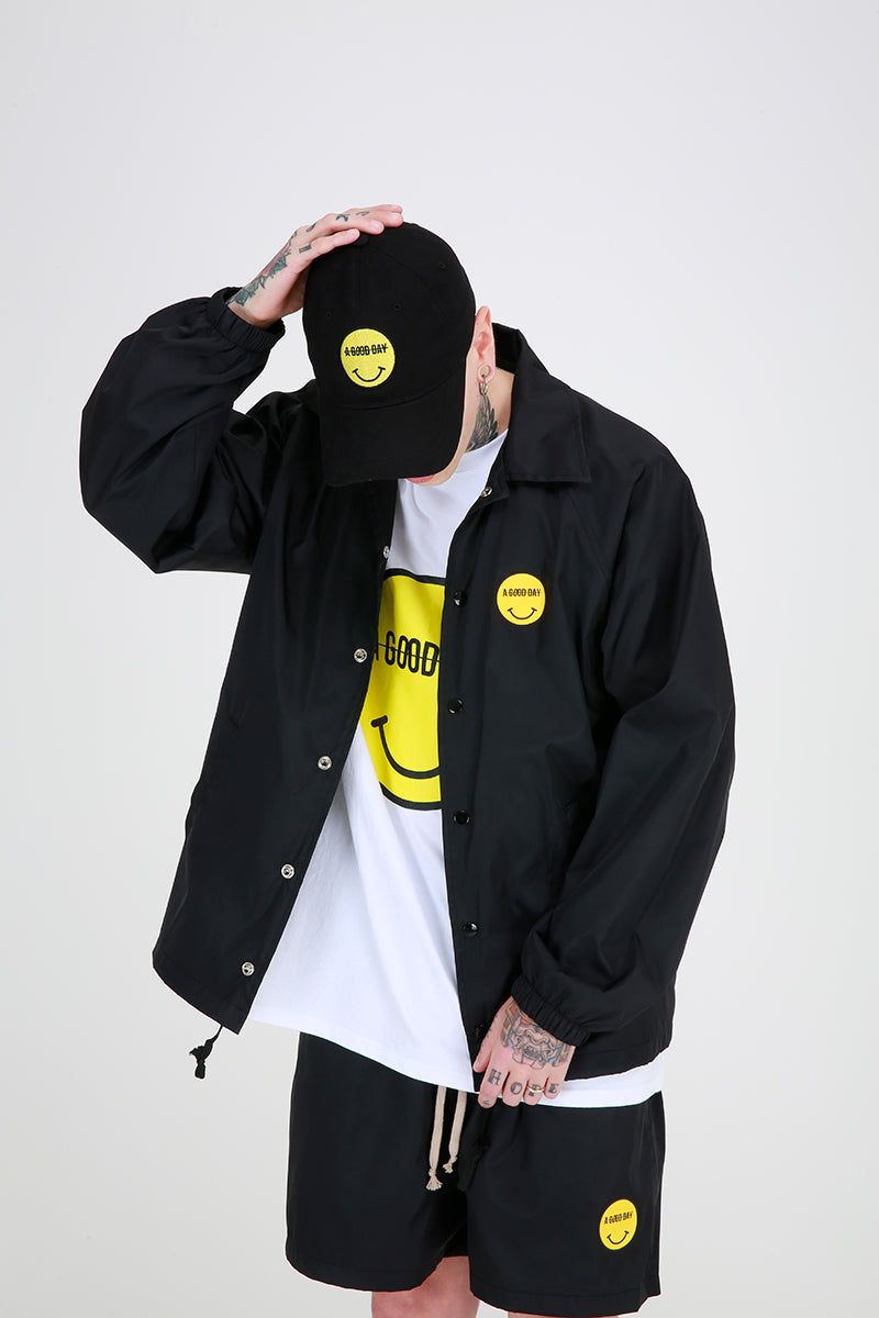 A GOOD DAY（ア グッドデイ）の「SMILE LOGO BALLCAP (BLACK)（Hats）」