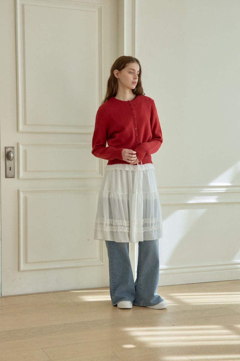 BLOOMING LACE KNIT CARDIGAN