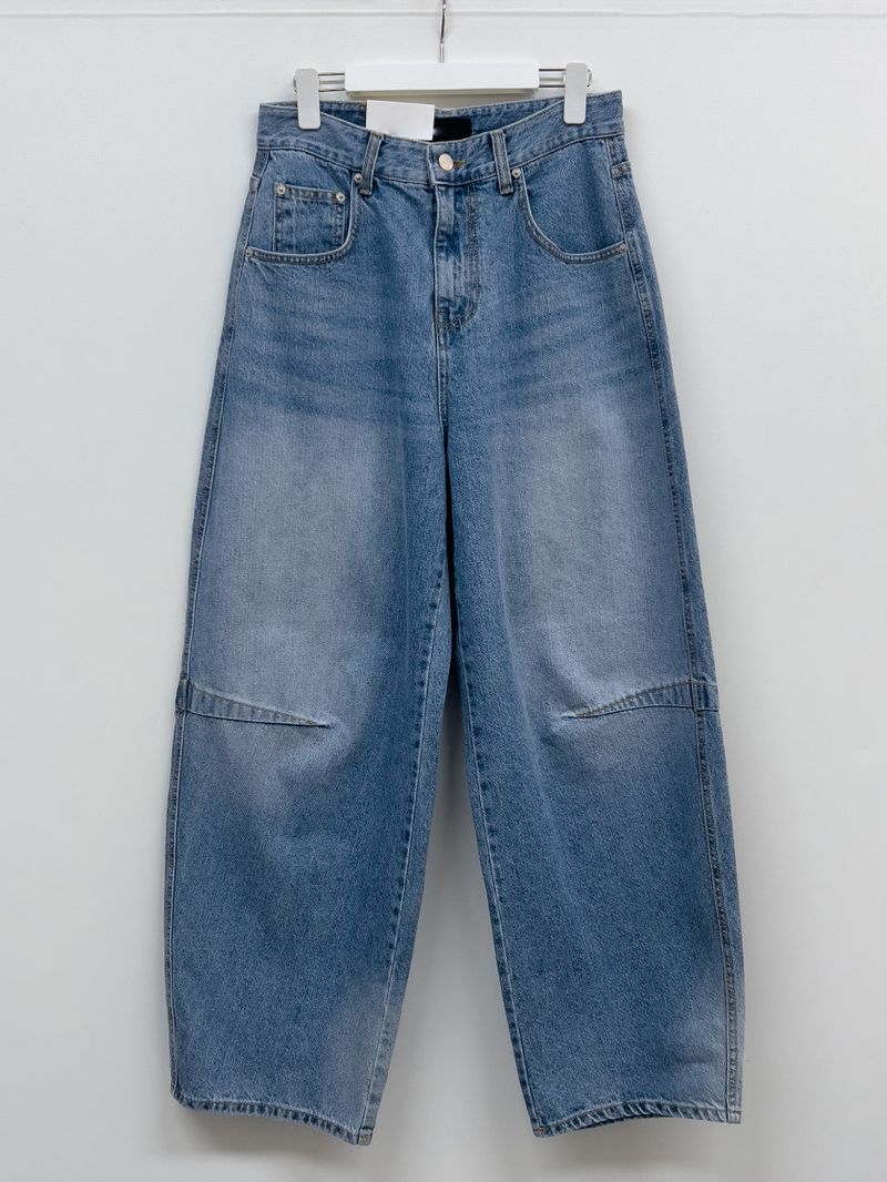 [Unisex] Force 10 Pintuck Wide Denim Pants