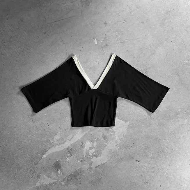 Own Color Matching Deep V-Neck Tee