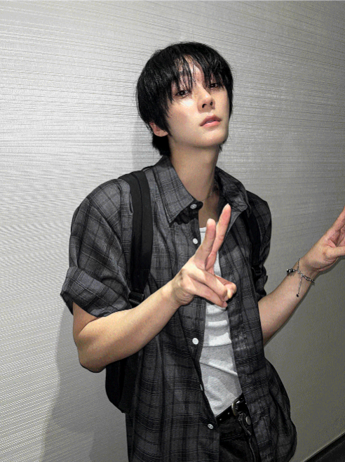 Thin Check Dark & Light Short-Sleeve Shirt