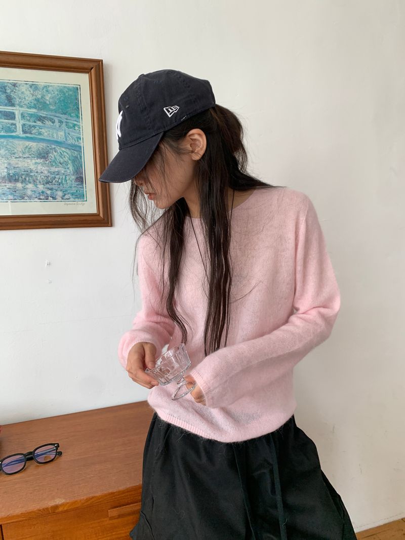 MOHAIR WHOLEGARMENT KNIT (3C)