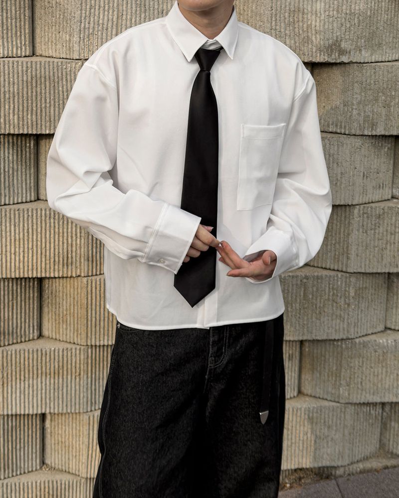 Aon Basic Cropped Shirt
