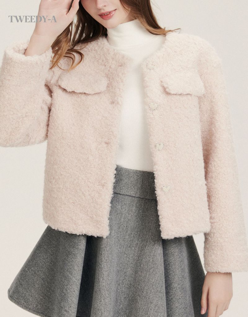 Lizzy's heart button point soft jacket