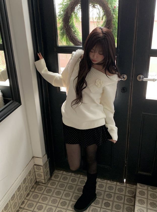 Lemme Dot Velvet Mini Skirt